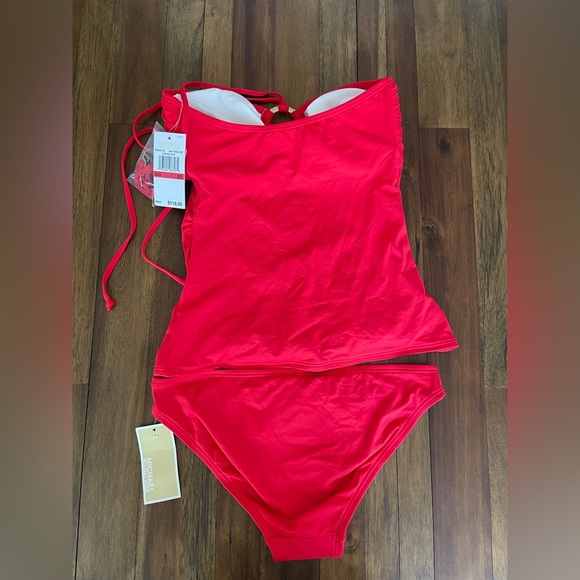 Michael Kors cruise 2019 true red tankini bikini - Picture 2 of 5